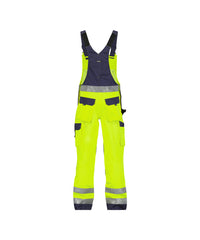 Toulouse 400127 hogezichtbaarheidsbretelbroek met kniezakken - Fluogeel/Marineblauw