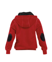 Watson Kids 300391 sweater met lange rits en kap - Rood/Zwart