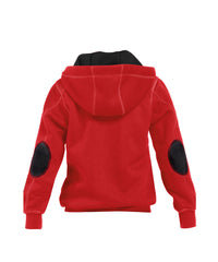 Watson Kids 300391 sweater met lange rits en kap - Rood/Zwart