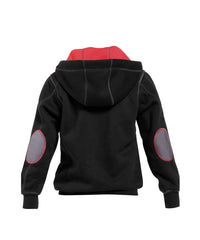 Watson Kids 300391 sweater met lange rits en kap - Zwart/Rood