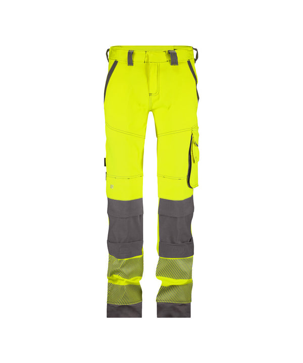 Aruba Women 201081 stretch hogezichtbaarheidsbroek met kniezakken voor dames - Fluogeel/Cementgrijs