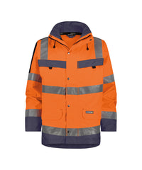 Atlantis 300346 hogezichtbaarheidsparka - Fluo-oranje/Marineblauw
