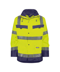 Atlantis 300346 hogezichtbaarheidsparka - Fluogeel/Marineblauw