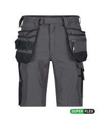 Aurax 250111 holsterzakkenshort met stretch - Antracietgrijs/Zwart