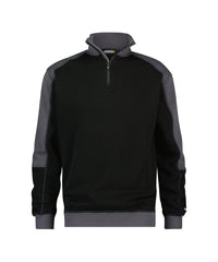 Basiel 300358 tweekleurige sweater - Zwart/Cementgrijs