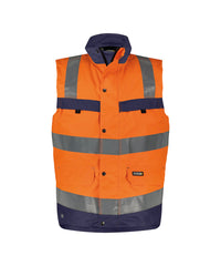Bilbao 350100 hogezichtbaarheidsbodywarmer - Fluo-oranje/Marineblauw