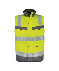 Bilbao 350100 hogezichtbaarheidsbodywarmer - Fluogeel/Cementgrijs