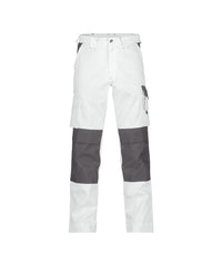 Boston 200426 tweekleurige werkbroek met kniezakken (PESCO61) - Wit/Cementgrijs
