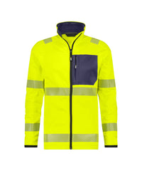 Camden 300504 hogezichtbaarheidsmidlayerjacket - Fluogeel/Marineblauw