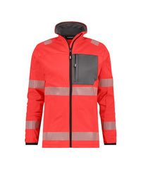 Camden 300504 hogezichtbaarheidsmidlayerjacket - Fluorood/Cementgrijs