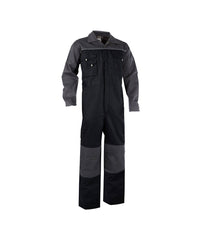Cannes 100286 tweekleurige overall met kniezakken - Zwart/Cementgrijs