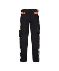 Canton 201126 werkbroek met stretch en kniezakken (PESCORE41) - Zwart/Fluo-oranje