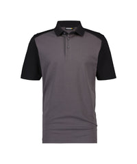 Cesar 710004 tweekleurige polo - Cementgrijs/Zwart