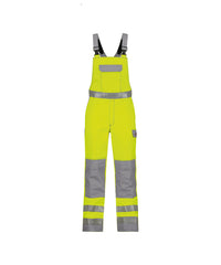 Colombia 400141 multinorm hogezichtbaarheidsbretelbroek met kniezakken - Fluogeel/Grafietgrijs