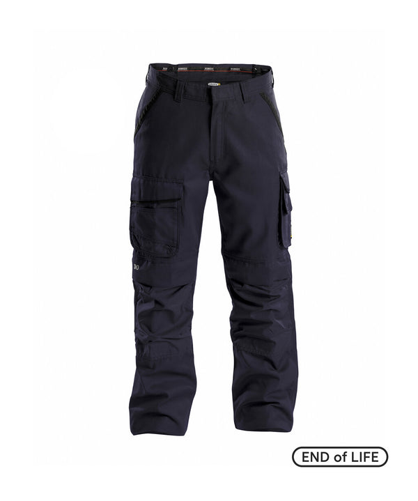 Connor 200893 canvas werkbroek met kniezakken - Nachtblauw/Zwart
