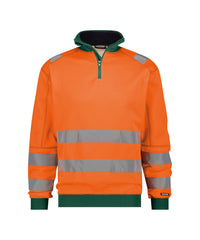 Denver 300376 hogezichtbaarheidssweater - Fluo-oranje/Flessengroen