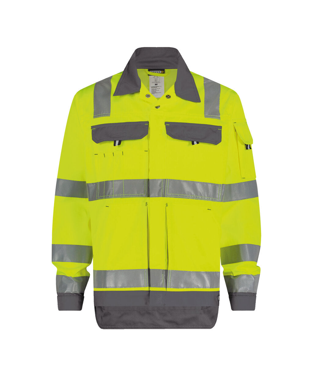 Dusseldorf 300184 hogezichtbaarheidsvest (PESCO74) - Fluogeel/Cementgrijs