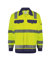 Dusseldorf 300184 hogezichtbaarheidsvest (PESCO74) - Fluogeel/Marineblauw