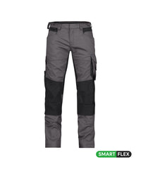 Dynax Women 201001 werkbroek met stretch en kniezakken voor dames - antracietgrijs-zwart