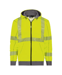 Evans 300380 hogezichtbaarheidshoodie  - Fluogeel/Cementgrijs