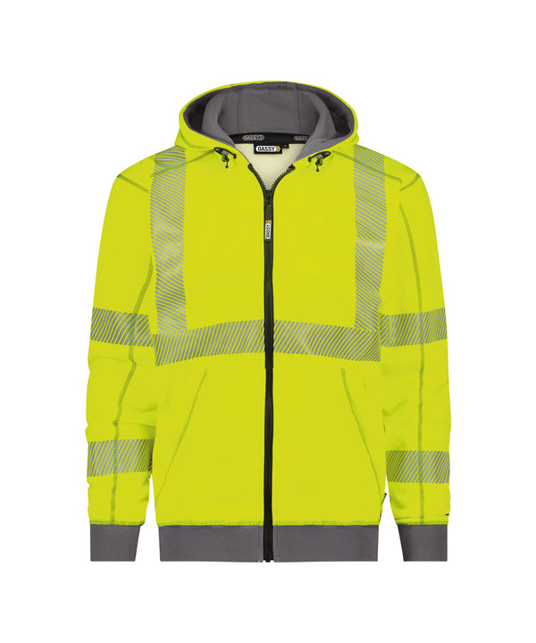 Evans 300380 hogezichtbaarheidshoodie  - Fluogeel/Cementgrijs