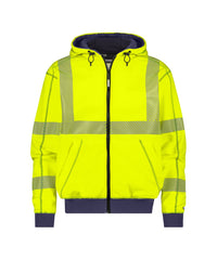 Evans 300380 hogezichtbaarheidshoodie  - Fluogeel/Marineblauw