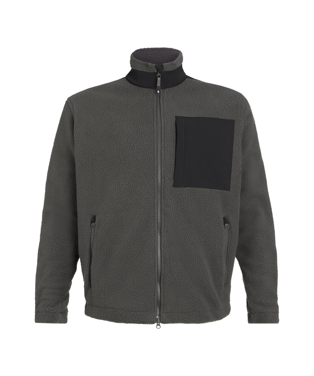 HAVEN 550005 pile jacket - Antracietgrijs/Zwart