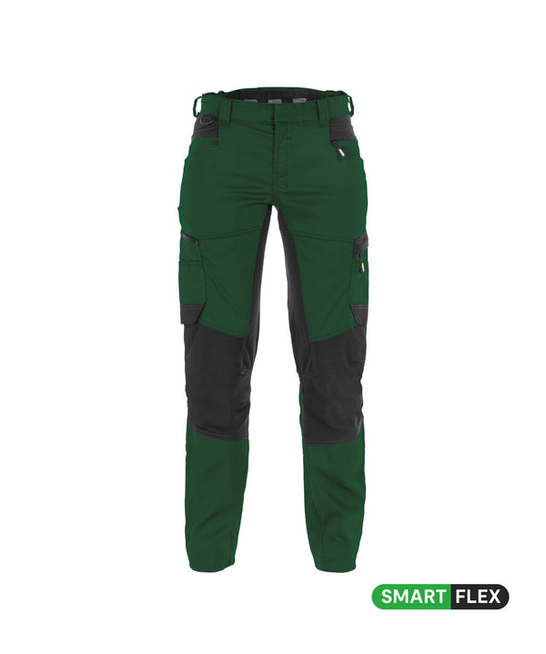 Helix Women 200998 werkbroek met stretch voor dames - flessengroen-zwart