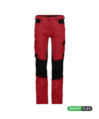 Helix Women 200998 werkbroek met stretch voor dames - rood-0683-zwart