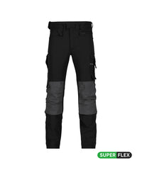 Impax 201038 stretch werkbroek met kniezakken - Zwart/Antracietgrijs