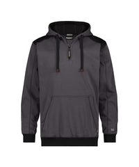 Indy 300318 sweater met kap - Antracietgrijs/Zwart