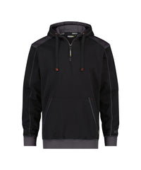 Indy 300318 sweater met kap - Zwart/Antracietgrijs