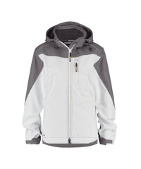 Jakarta Women 300435 tweekleurige softshelljas voor dames - wit-cementgrijs