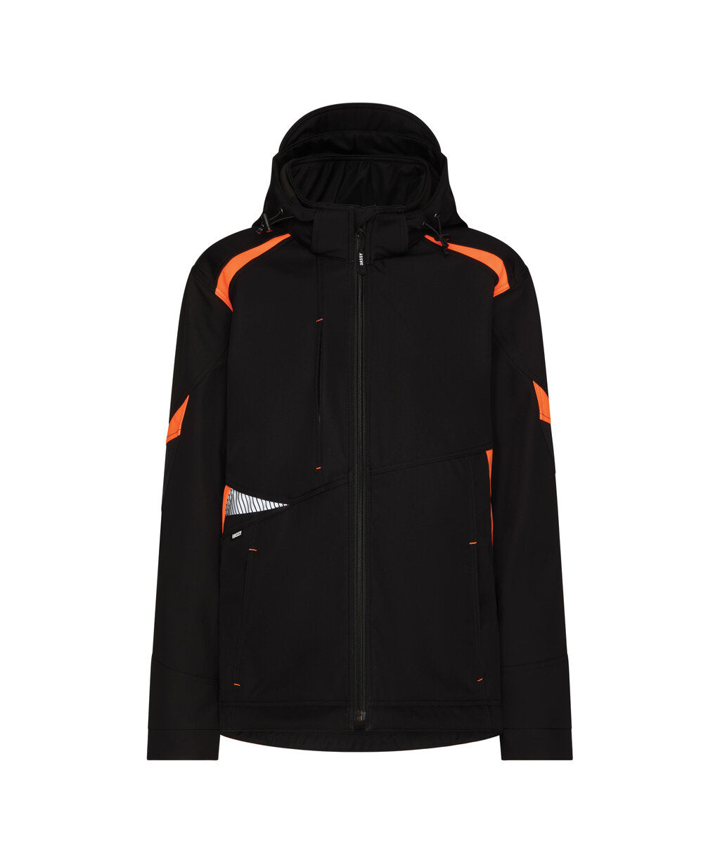 Kalama Women 300547 softshelljas voor dames (PESRE21) - Zwart/Fluo-oranje