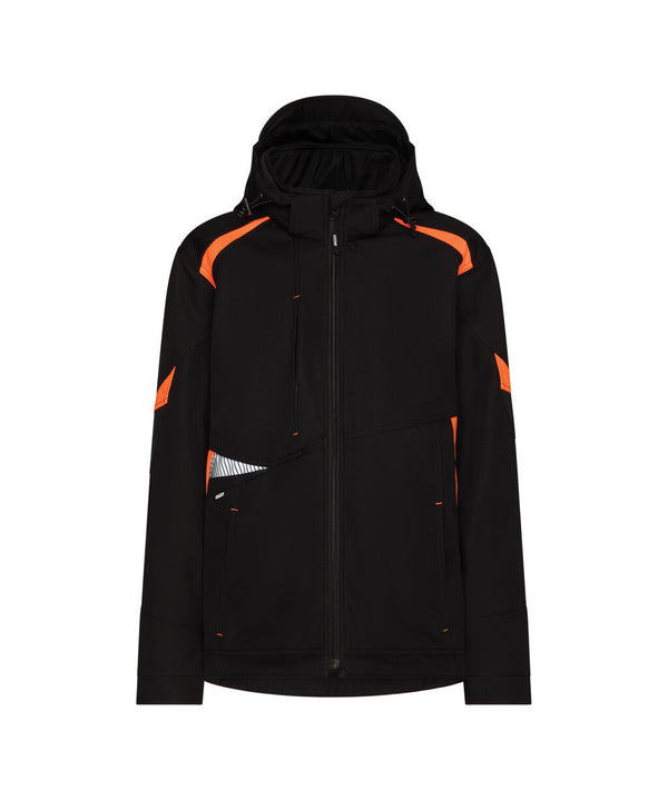 Kalama Women 300547 softshelljas voor dames (PESRE21) - Zwart/Fluo-oranje