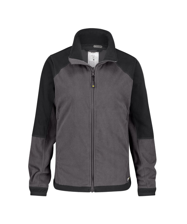 Kazan Women 300293 tweekleurige fleecevest voor dames - cementgrijs-zwart