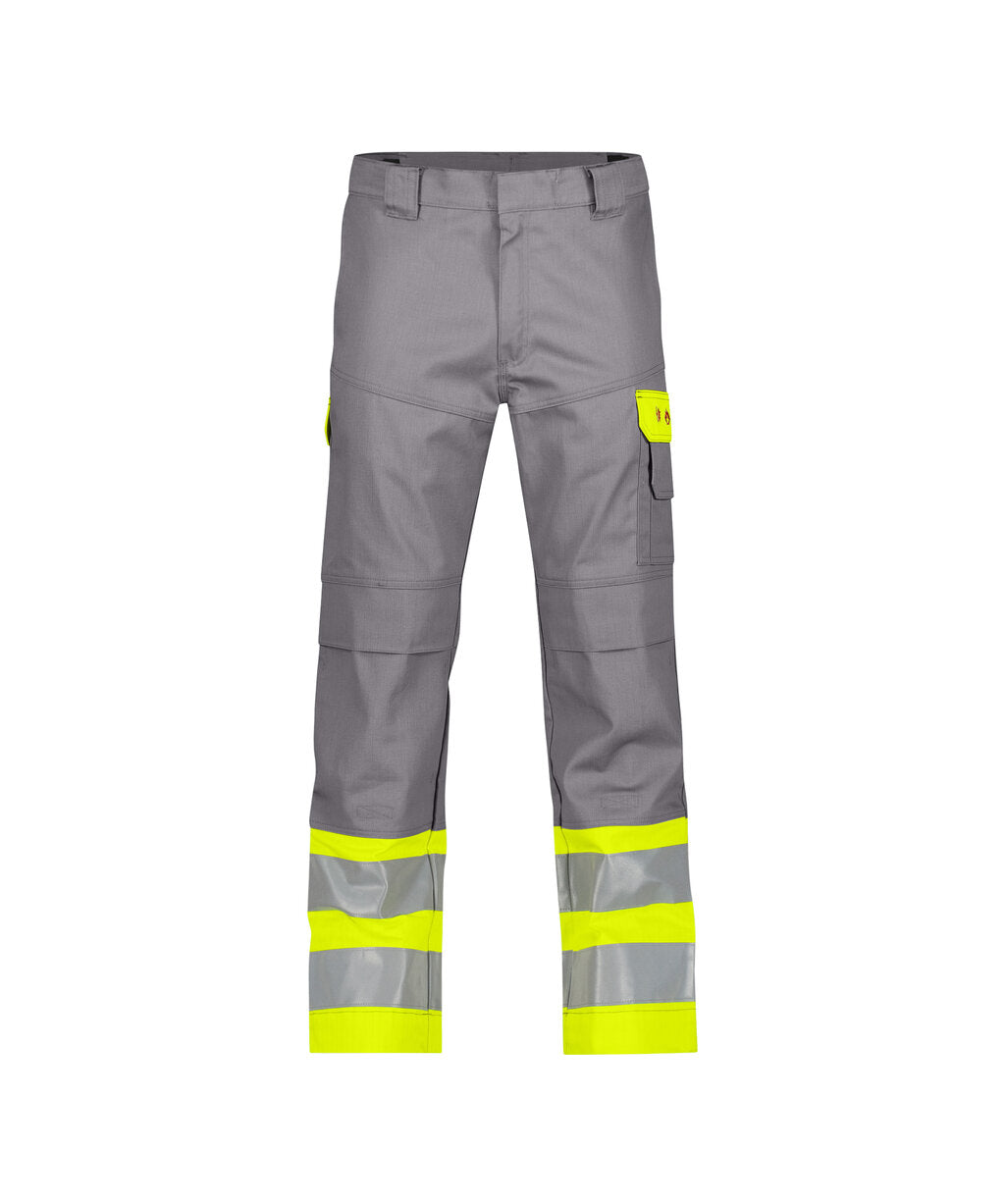 Lenox 200818 multinorm hogezichtbaarheidsbroek met kniezakken - Grafietgrijs/Fluogeel