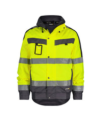 Lima 500120 hogezichtbaarheidswinterjas - Fluogeel/Cementgrijs