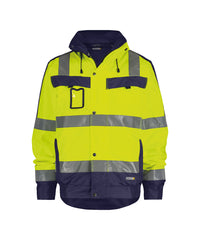 Lima 500120 hogezichtbaarheidswinterjas - Fluogeel/Marineblauw
