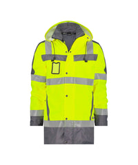 Limasol 500132 hogezichtbaarheidswinterparka - Fluogeel/Cementgrijs