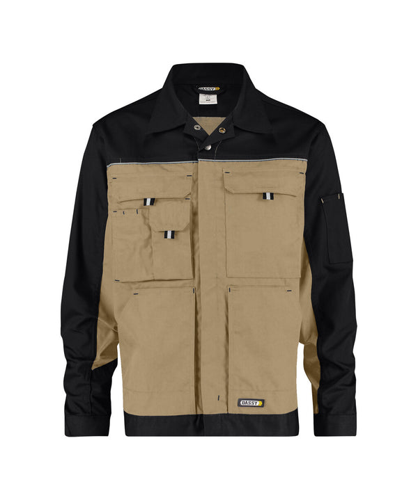 Lugano 300183 tweekleurige werkvest - Beige/Zwart