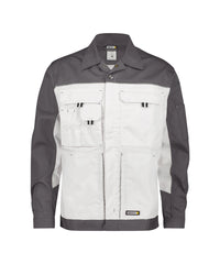 Lugano 300183 tweekleurige werkvest - Wit/Cementgrijs