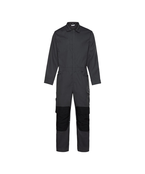 Moneo 100416 overall met kniezakken - Antracietgrijs/Zwart