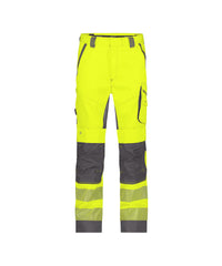 Odessa 200984 zomer hogezichtbaarheidsbroek met kniezakken - Fluogeel/Cementgrijs