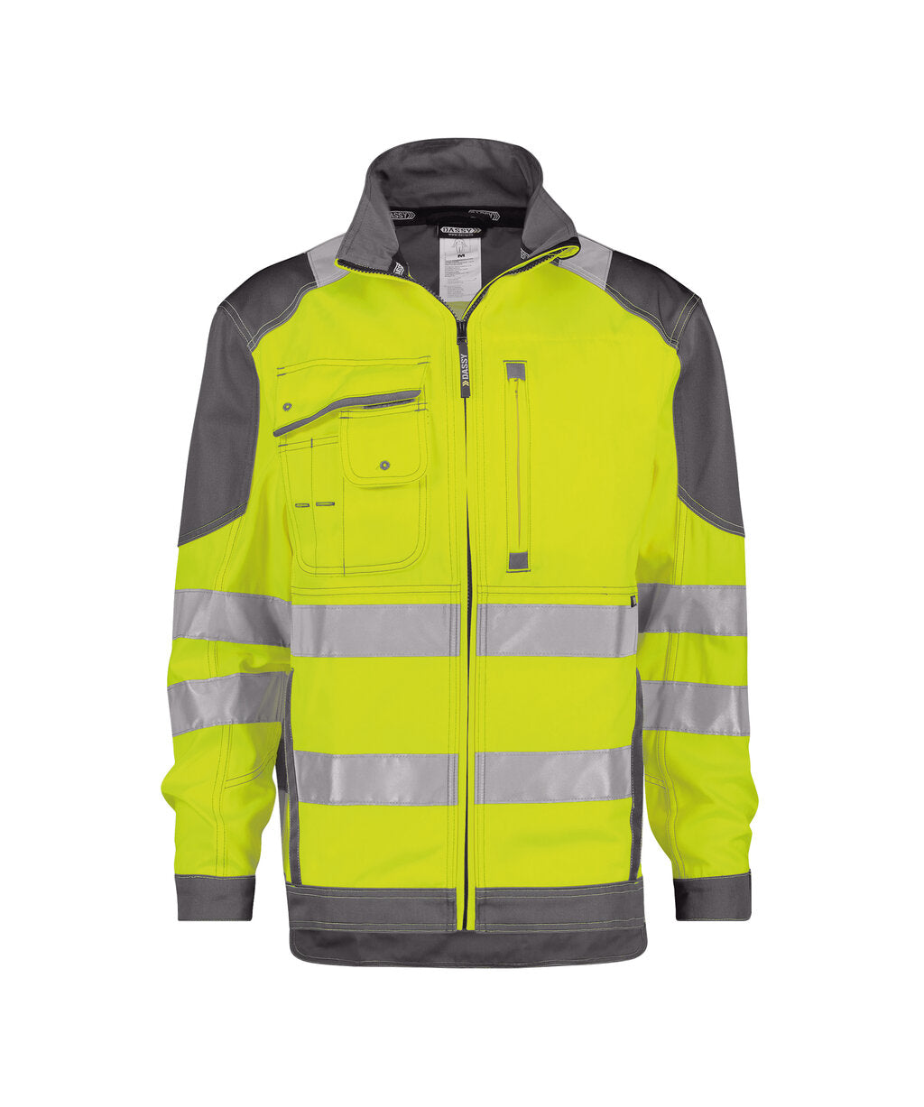Orlando 300367 hogezichtbaarheidsvest - Fluogeel/Cementgrijs