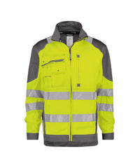 Orlando 300367 hogezichtbaarheidsvest - Fluogeel/Cementgrijs
