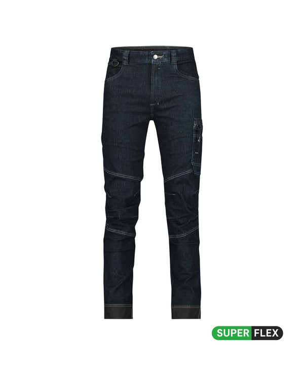 Osaka 201011 stretch werkjeans - Jeansblauw/Zwart