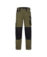 Ponti Flex 201207 werbroek met stretch en kniezakken - Kakigroen/Zwart