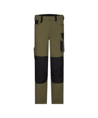 Ponti Flex women 201226 werbroek met stretch en kniezakken voor dames - Kakigroen/Zwart