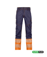 Marineblauw/Fluo-oranje